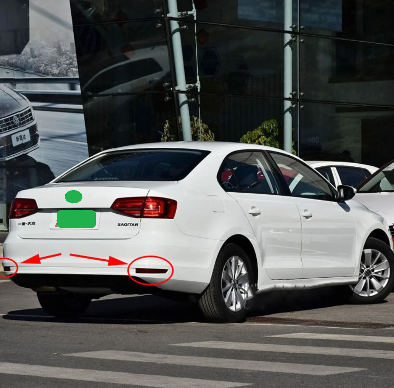 LH RH задний красный отражатель БАМПЕР фара правый чехол для VW Jetta MK6 VI 2015 2016 2017 2018