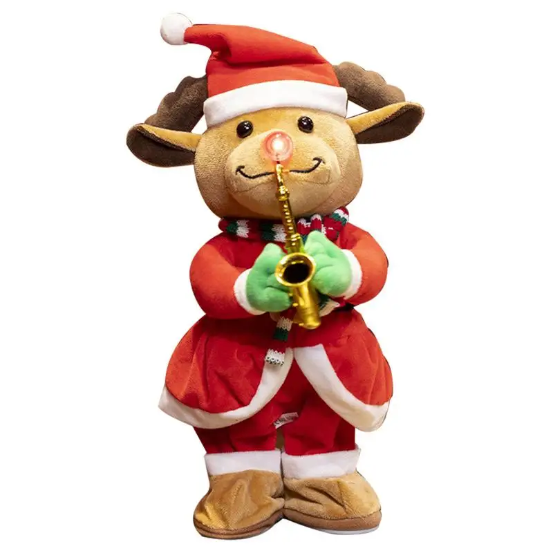 

Электрическая регулируемая электрическая кукла, музыкальные танцевальные игрушки, музыкальные танцевальные рождественские игрушки Санта-Клауса, электрические куклы, Новинка