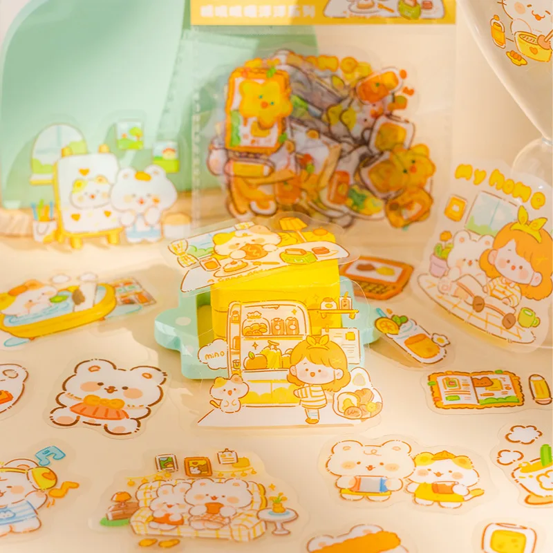 

46 Pcs Warm Yangyang Series Cute Hand Account DIY Decorative Stickers Planner Collage Material Scrapbook Journaling Stationery