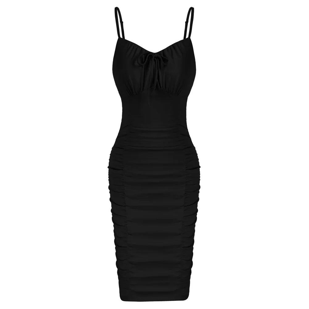 

GRACE KARIN Womens Sexy Bodycon Dresses Spaghetti Strap Cocktail Ruched Mini Party Club Dresses Summer Casual Ruched Mini Dress