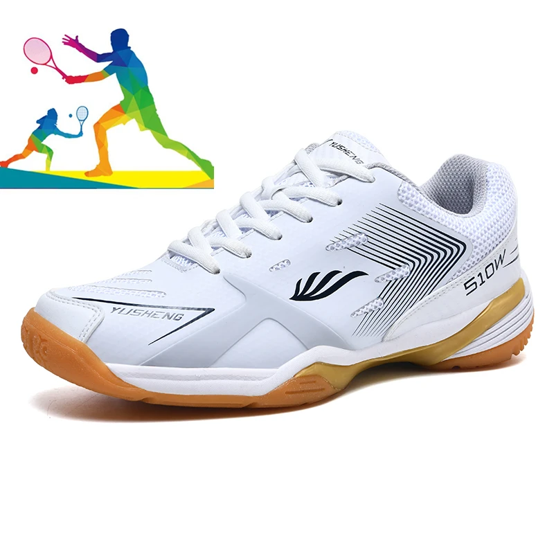 

2023 Профессиональная теннисная обувь для мужчин и женщин Мужская обувь для бадминтона и волейбола белая сетчатая дышащая легкая спортивная обувь
