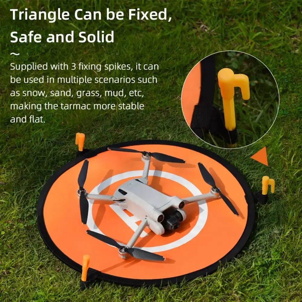 

15.7 Inch Waterproof Drone Landing Pad Double-Sided Helipad Drone Mini Spark Pad With Storage Bag Reflective Strip