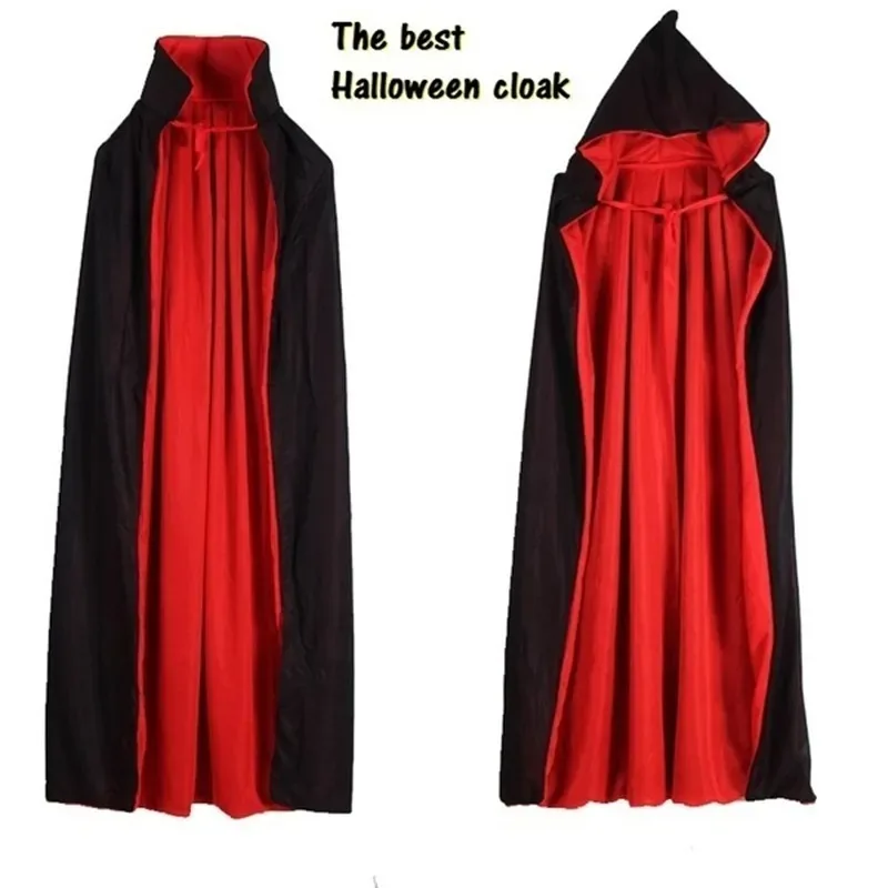 

Gothic Hooded Cloak Adult Elf Witch Long Purim Carnival Halloween Cloaks Capes Robe Larp Women Men Vampires Grim Reaper Party