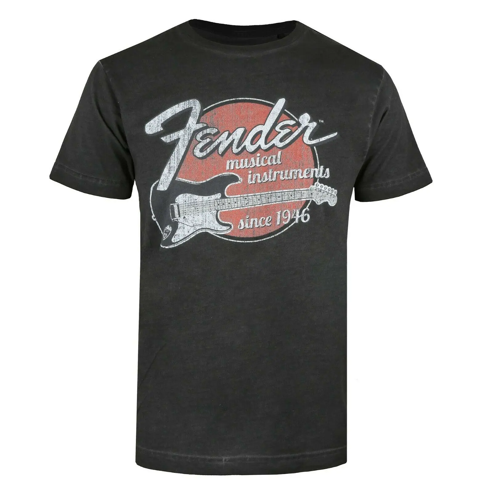 

Fender Guitars Since 46 Acid Wash T-shirt Vintage Black Mens Sizes S - XXL