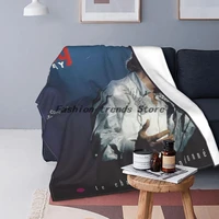 johnny hallyday singer knitted blankets flannel throw blanket bedding couch personalised soft warm bedspreads