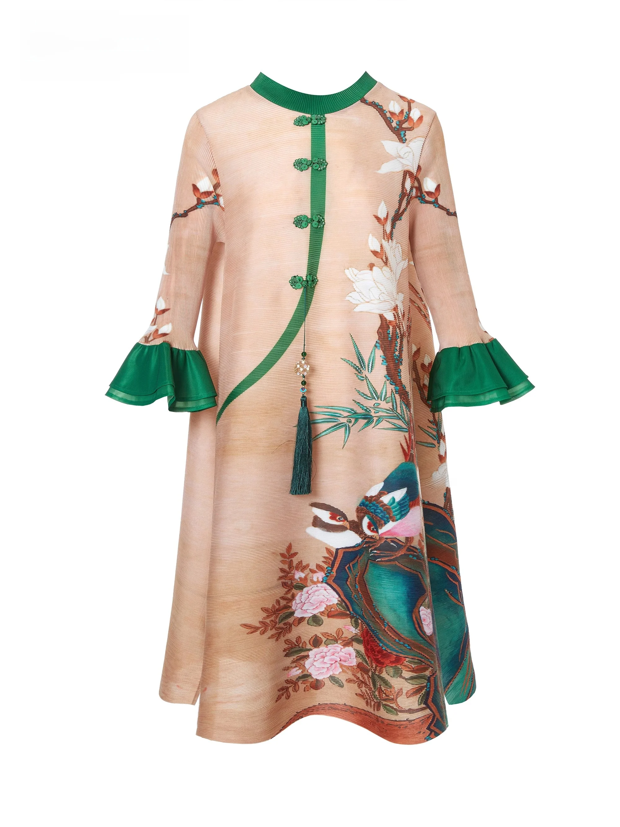 Новое китайское платье Sle осенняя одежда новинка 2024 национальное с пластинчатой