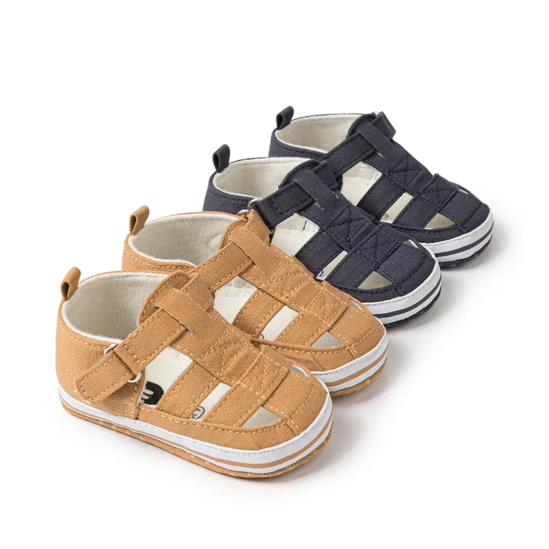 New Baby Boy Girl Shoes Sandals Summer Canvas Anti-Slip Rubber Sole Non-slip Toddler Newborn First Walker Crib Shoes 10-colors images - 6