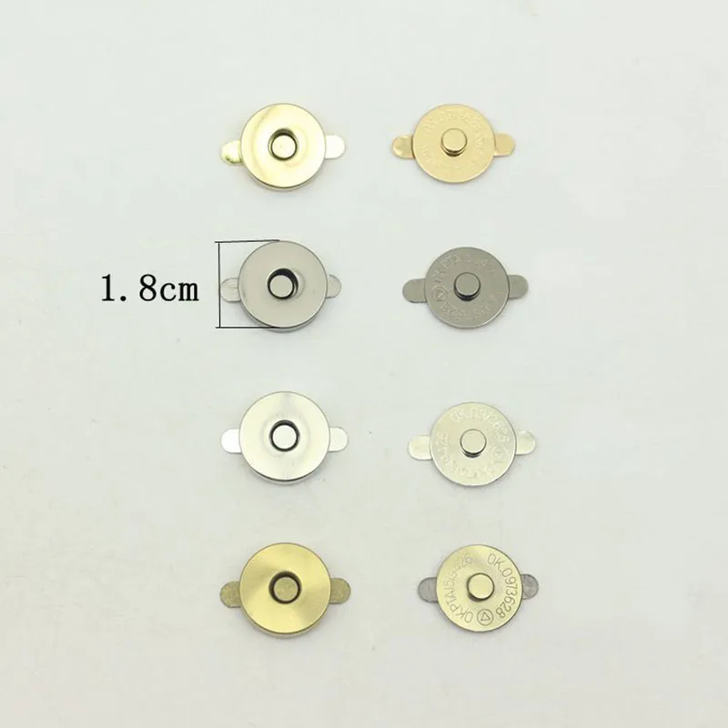 50sets/lot 18mm Magnetic Press Buckle Sew on Metal Magnetic Snaps Button for Overcoat Bag Garment Accessories Scrapbooking DIY