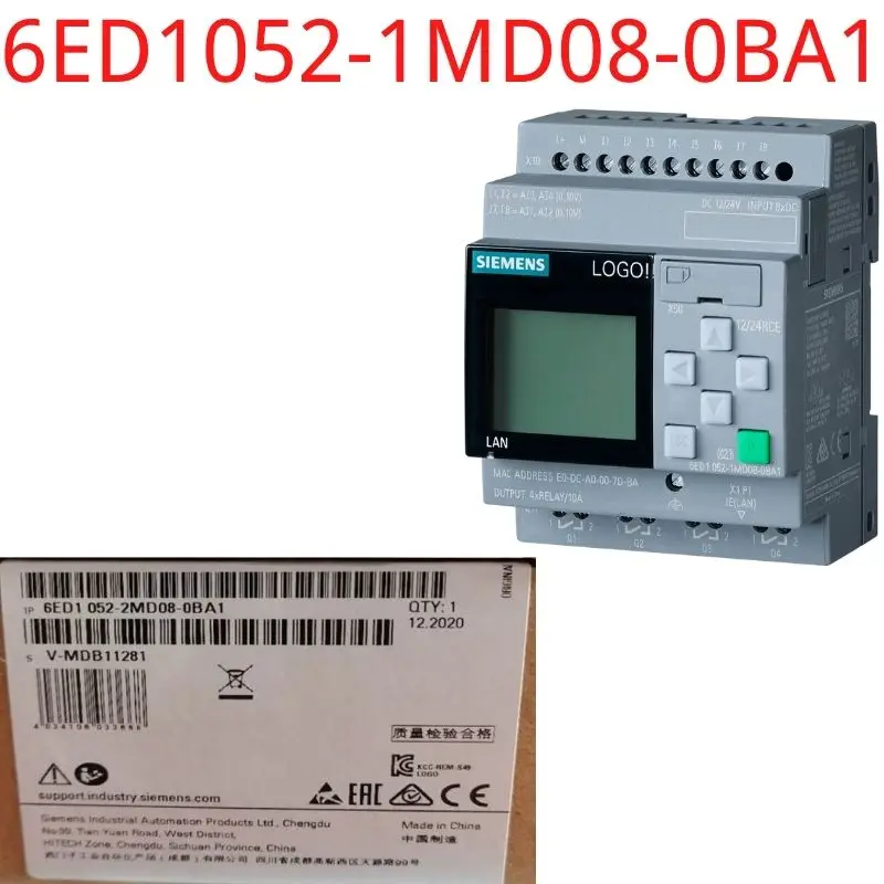 

SIEMENS LOGO 8 8.3 PLC Logic Module Display Ethernet Web 12 24 230 CE RCE 6ED1052-1MD08-0BA1 1FB08 1CC08 1HB08 6ED10521MD080BA1
