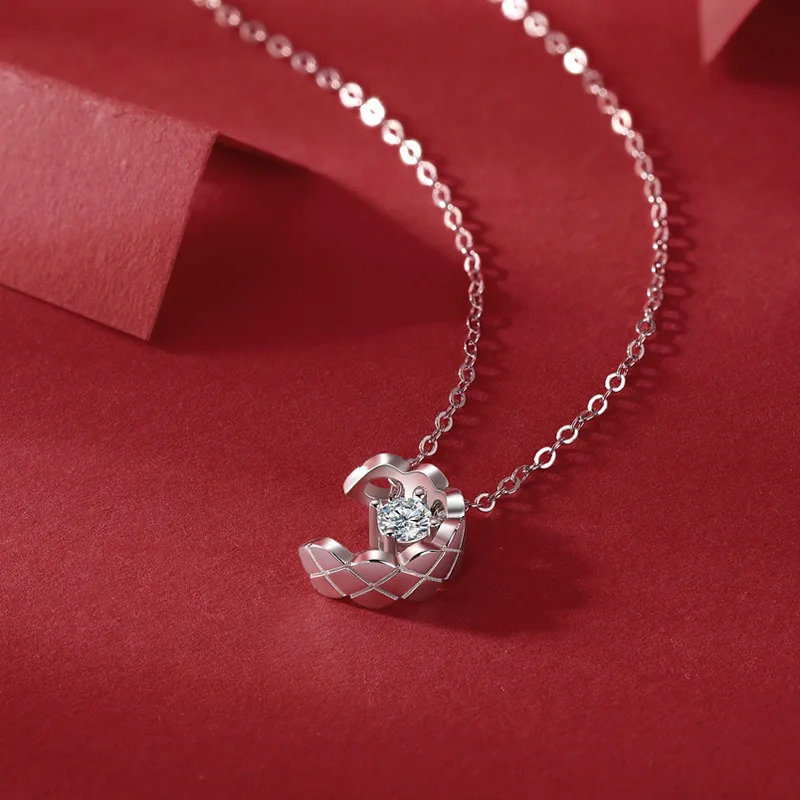 Женская и Мужская подвеска из серебра 100% пробы с муассанитом