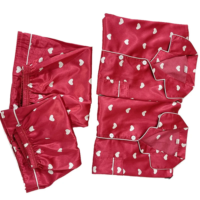 Новинка 2022 Пижамный комплект для влюбленных пар топ с коротким рукавом и шорты