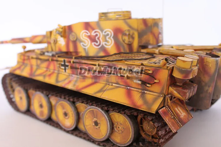 

DIYMyModeI 1:25 Scale WW2 Germany Panzerkampfwagen VI Ausf. E Tiger I DIY Paper Model KIT Handmade Toy Puzzles