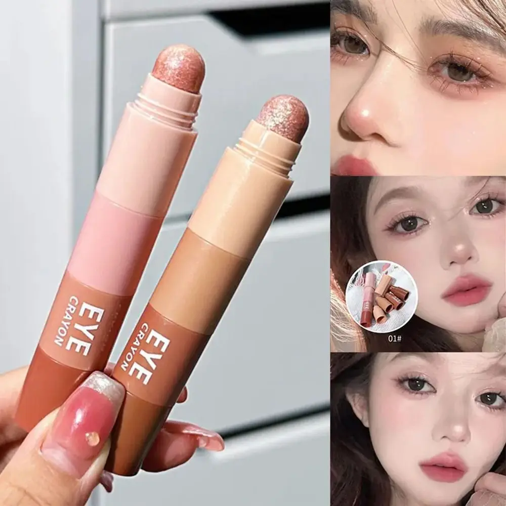 Set Professional 4 Color Eyeshadow Stick Waterproof Sweat-proof Highlighter Stick