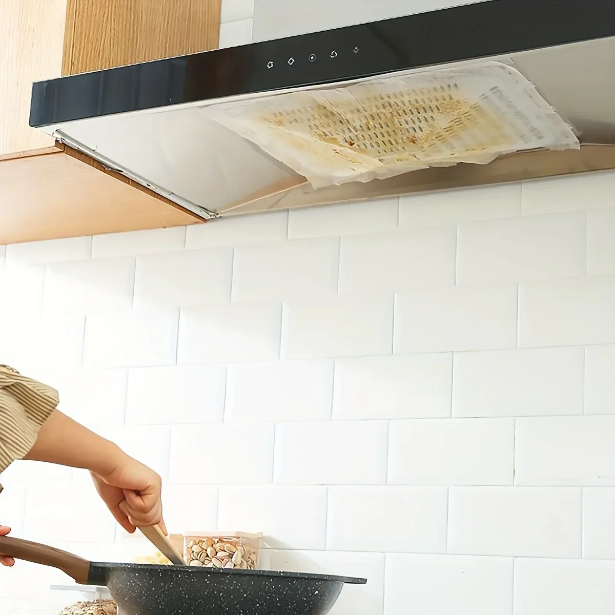 1 Шт. Кухонный Аксессуар Маслопоглощающий Бумажный Фильтр Сетка Масляная Ловушка