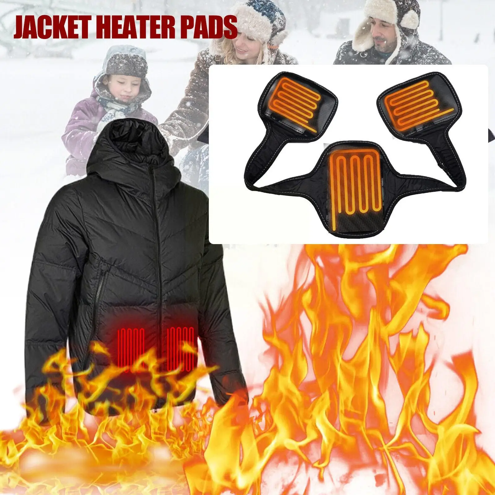 

Winter Travel Coat Heating Patch Outdoor Warm Jacket Portable Heater DIY Universal Heating USB Device Smart Warm O2A8