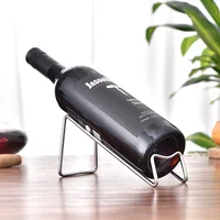 Wine Rack Display Bottle Beer Holder Champagne Stand Drink Shelf Stainless Steel Simple Household Bar Counter Decoration 2022