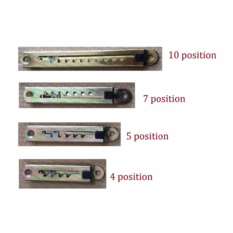 

2pcs/lot Linear 4 5 7 10 Position Ratchet Adjuster Mechanism For Bed Sofa Headrest ratchet pull rod hinge lifting support frame