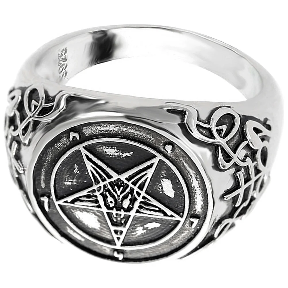 

Pentagram Rings Women Simple Fashion Stacking Gothic Stylish Vintage Decorative Fingers The