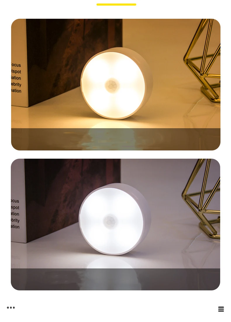 Human body induction corridor corridor white circular lamp cabinet lens home lighting decorative life lamp lamp of hope enlarge