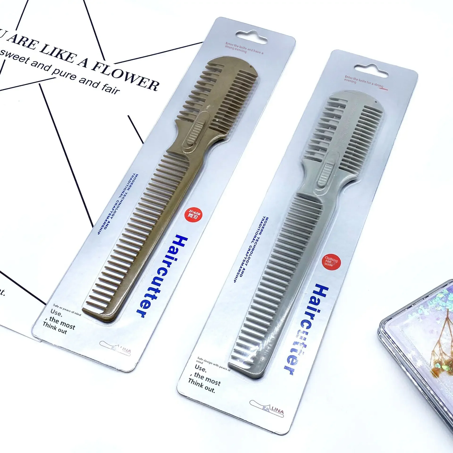 Расческа Kh Lina для домашнего использования двухсторонняя расческа волос ножницы