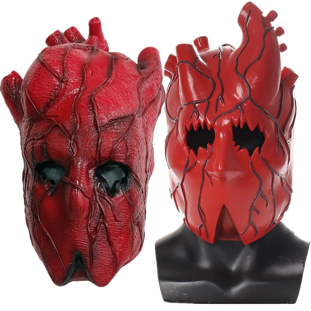 Аниме Dorohedoro Shin Heart Red костюмная Маска Косплей страшный кровавый латексный шлем необычный взрослый унисекс реквизит на Хэллоуин