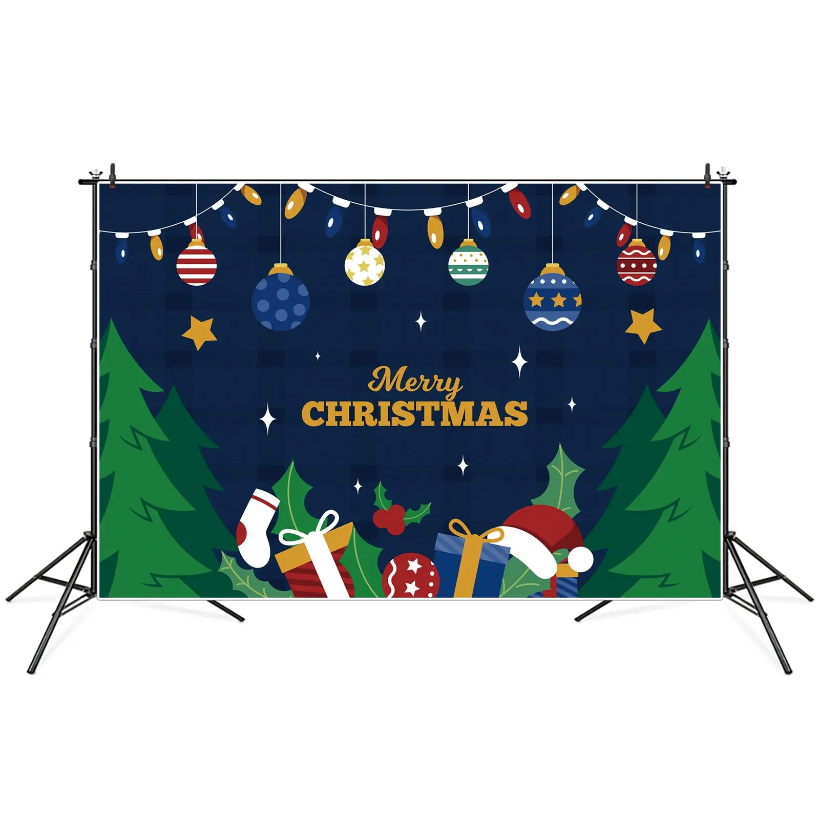 

Фон MOON.QG с надписью "Merry Christmas", Детская лампочка, зеленая елка, искусственный баннер, фон, подарки, украшение носков, шляп, фотобудка, реквизит