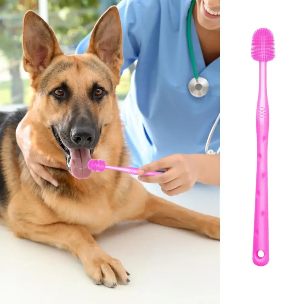 Разнонаправленная зубная щетка для домашних животных нежная кошек и собак