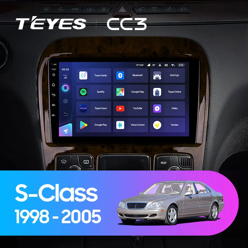 TEYES CC3 Штатная магнитола For Мерседес S-класс Mercedes Benz S-Class S Class W220 VV220 1998 - 2005 до 8-ЯДЕР 6