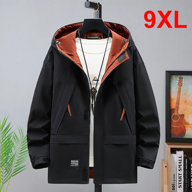 

Mens Jacket Windbreaker 9XL Plus Size Jackets Coats Male 2022 Spring Casual Jacket 9XL Big Size Outerwear Outdoor High Quality