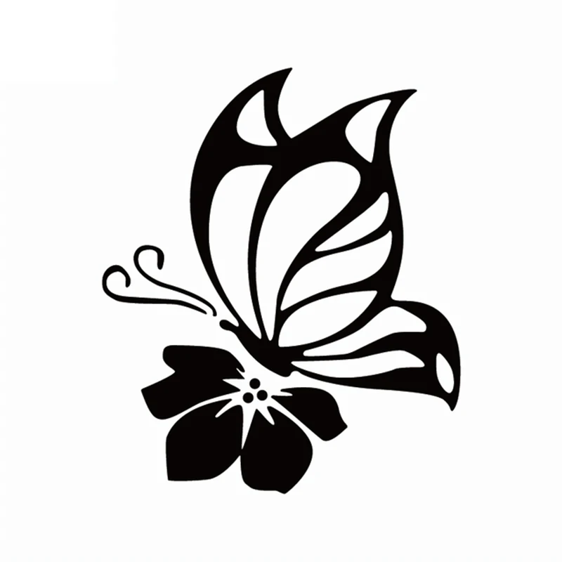 

Творческая бабочка с цветочным моделированием Популярные автомобильные наклейки ПВХ автомобильный бампер Защита от солнца водонепроница...