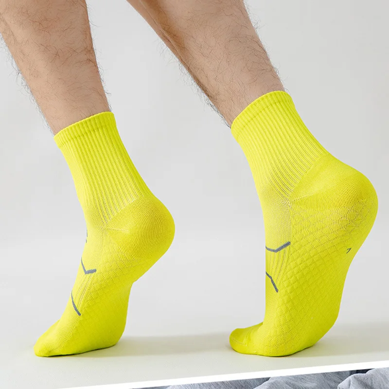 Multicolor Unisex Football Basketball Socks Thickened Wear-resistant Cycling Mountaineering Fitness Breathable Socks Two Pairs