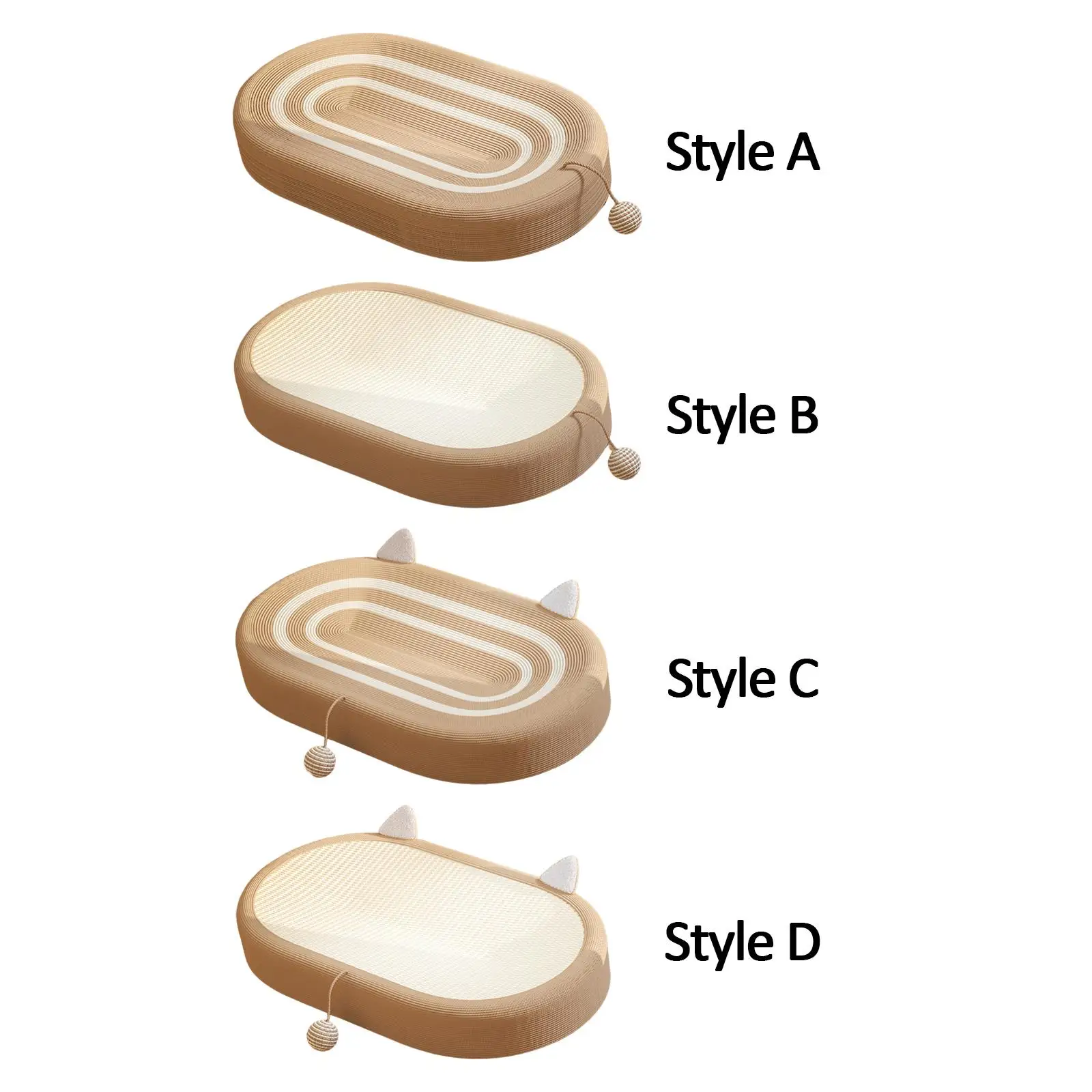 

Cat Scratching Board Cats Training Toys Play Oval Cat Scratch Pad for Indoor