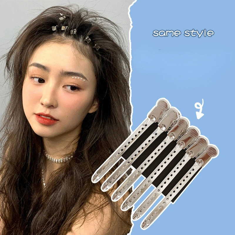 

4/6 шт., пушистые заколки для волос, без следов