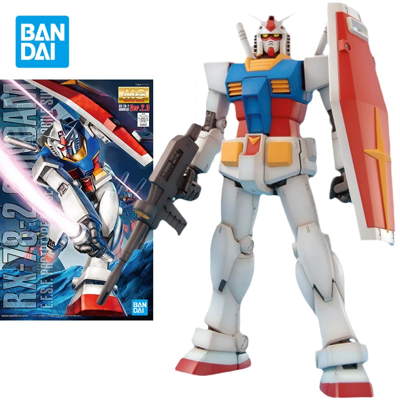 

Оригинальная модель Bandai Gundam в комплекте, аниме-фигурка MG 1/100 RX-78-2 Gundam2.0, фигурки, коллекционные украшения, игрушки, подарки для детей