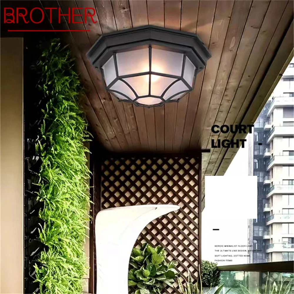 

BROTHER European Style Ceiling Light Outdoor Modern LED Lamp Waterproof for Home Corridor Decoration