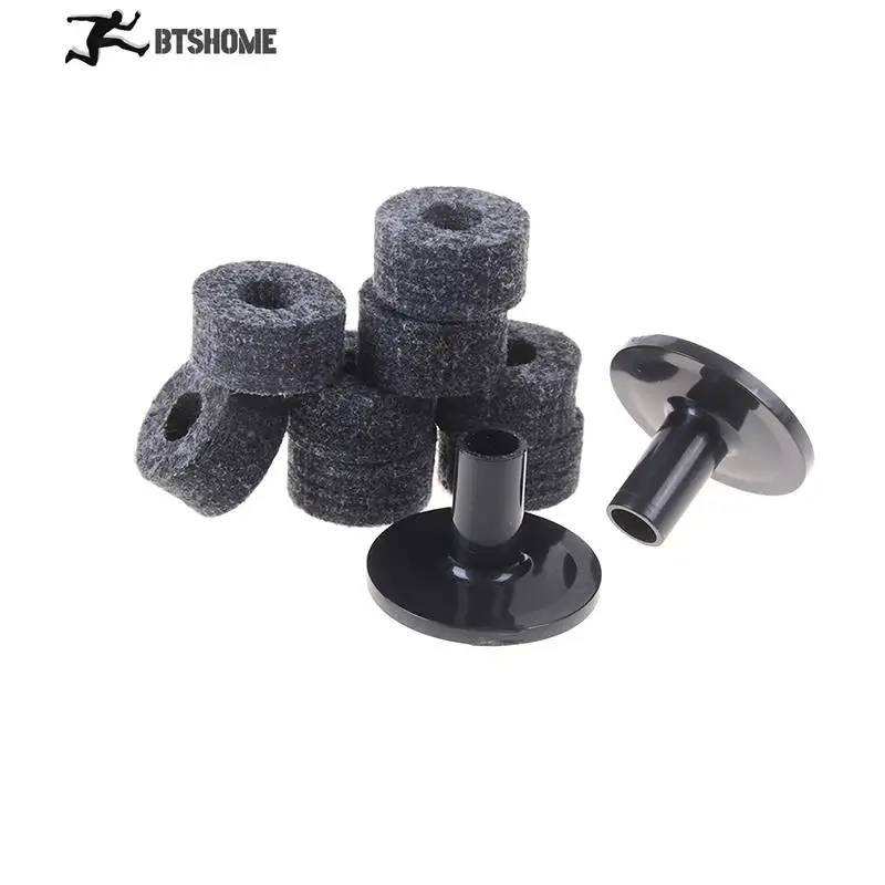 

1 Set 8PCS Cymbal Stand 25mm Felt Washer With 2PCS Cymbal Sleeves Replacement for Shelf Drum Kit