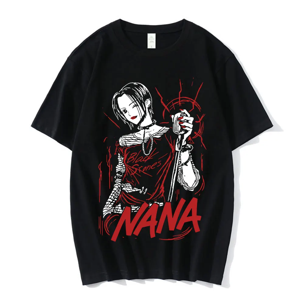 

Harajuku Anime NANA Osaki Print T-shirts Men's Women Short Sleeve Pure Cotton Casual Oversized T-Shirt Streetwear Unisex Tops