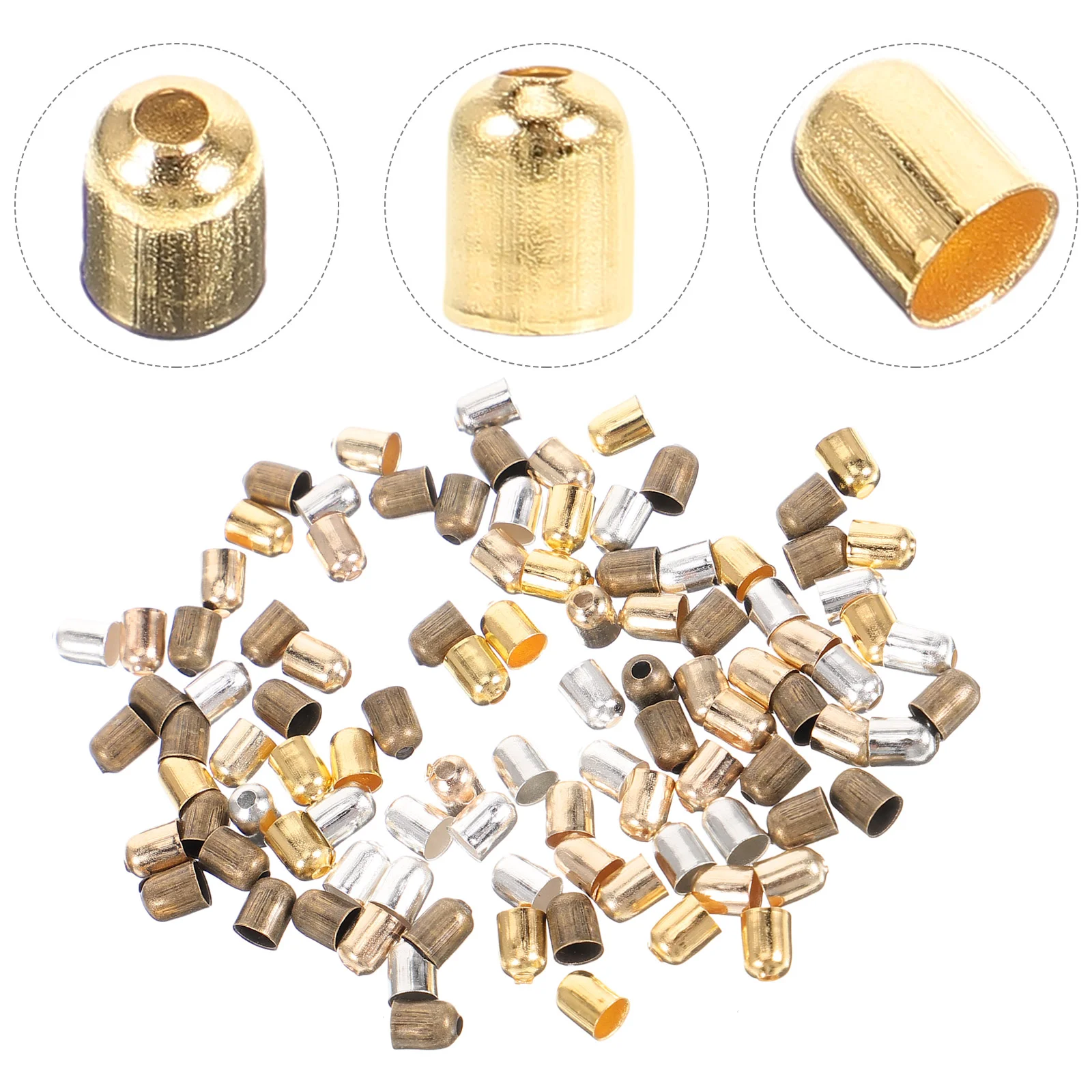 

3 Packs Necklace Tassel Buckle Earring Buckles DIY Material Package Caps