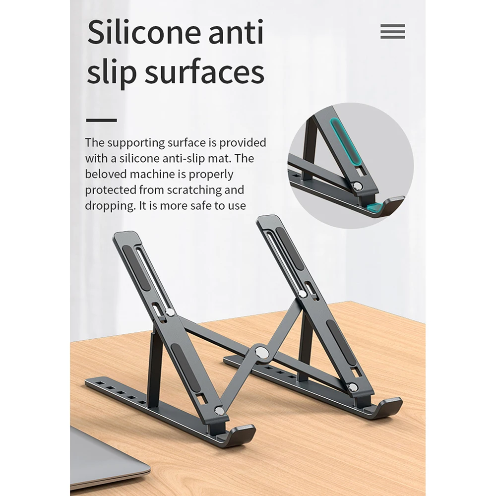 Черный ноутбук из алюминиевого сплава N3 подъемник Atand складной портативный