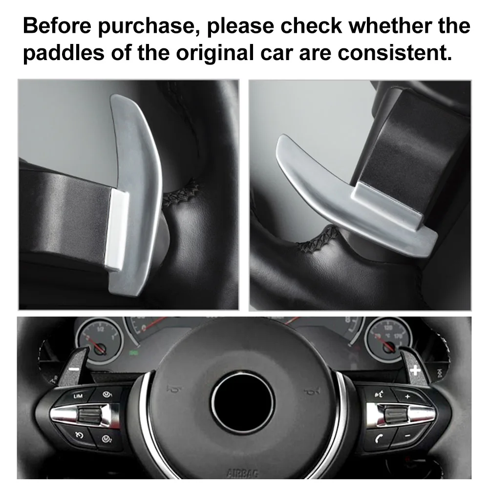 1Pair Forged Carbon Fiber Car Steering Wheel Paddle Shifter Extension For BMW M2 M3 M4 M5 M6 X5M X6M