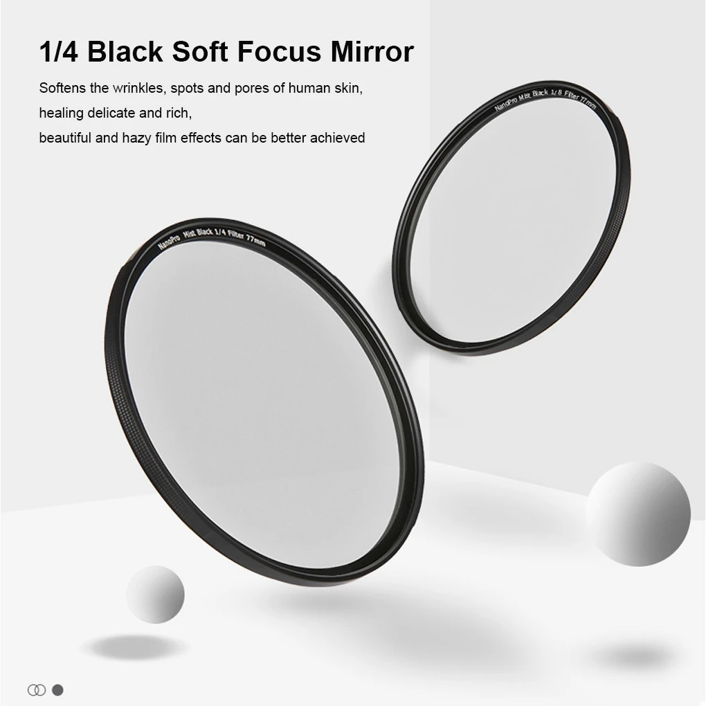 

1 4 Lens Filter Professional Optical Glass Black Mist Film Making Lenses