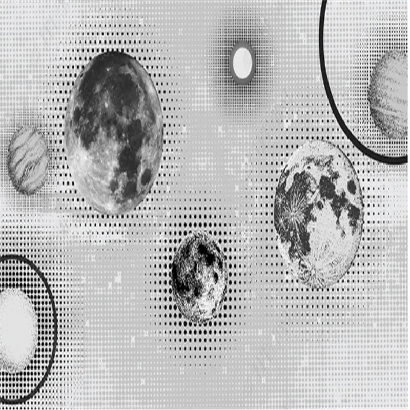 Современные минималистичные обои для гостиной волнистые точки планет Модный