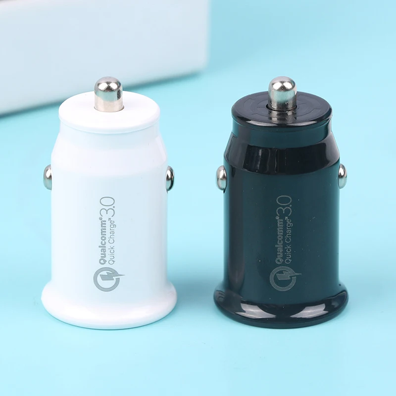 

Fast Charging QC3.0 Car Charger Fast Charging White Black Mini Shape Car Lighter Slot PD 20W USB Type C Charge Mobile Phone