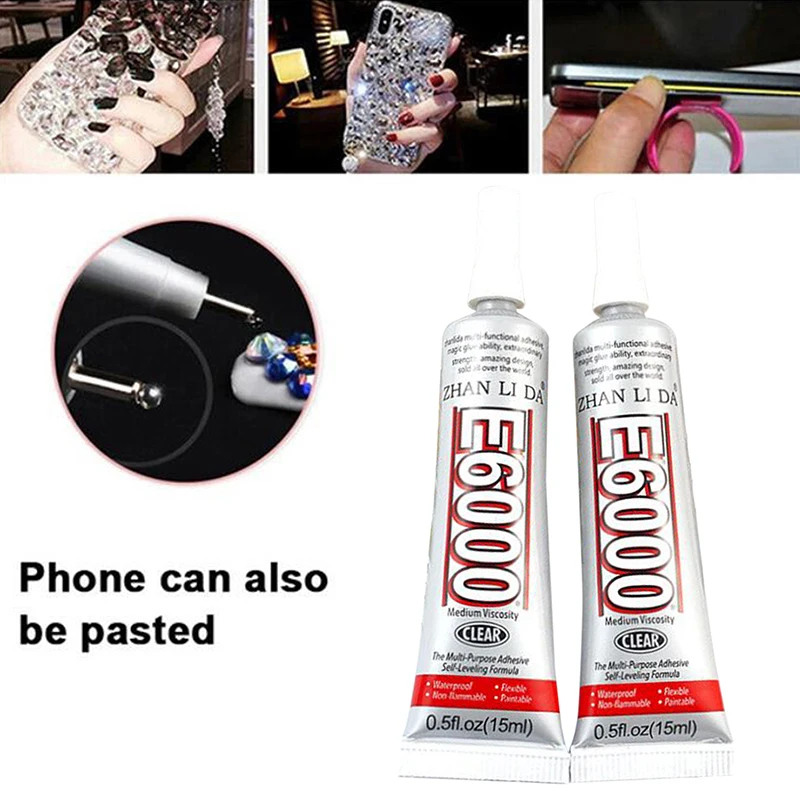 

1PC E6000 Glue 15ml Crystal DIY Strong Hotfix Adhesive for Jewelry Clothes Craft Tool