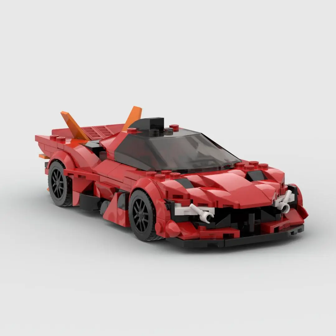 

Moc Compatible with Leg Building Block 8 Grid Car Apollo Apollo IE Super Run Assembly Speed Series Boys' New Model