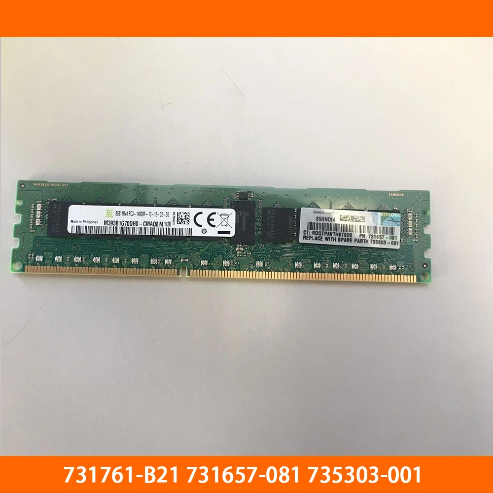 Server Memory 731761-B21 731657-081 735303-001 8GB DDR3 1866 1RX4 PC3-14900R Fully Tested