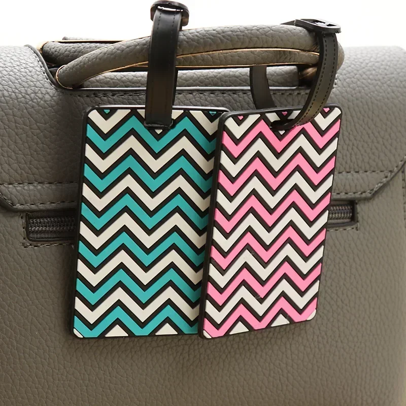 Геометрические бирки для багажа ПВХ наименование держатель адресной этикетки