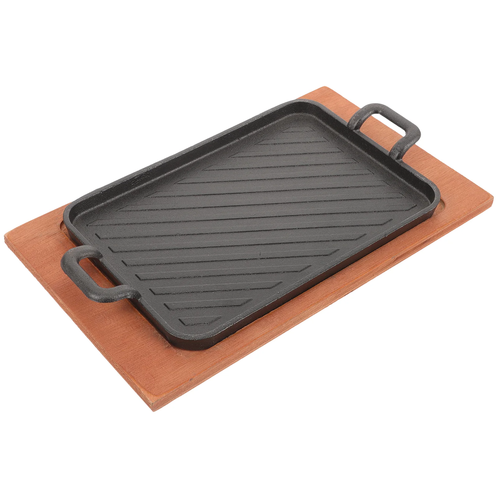 

Roasting Tray Grill Plate Bbq Accessories Bakeware Grilling Pan Griddle Wooden Barbecue Stove Top