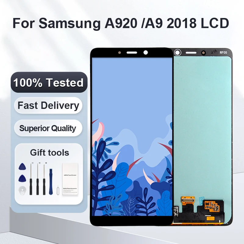

1Pcs OLED 6.3 Inch A9 2018 Display For Samsung Galaxy A920 LCD Touch Screen Digitizer Assembly Free Shipping With Tools