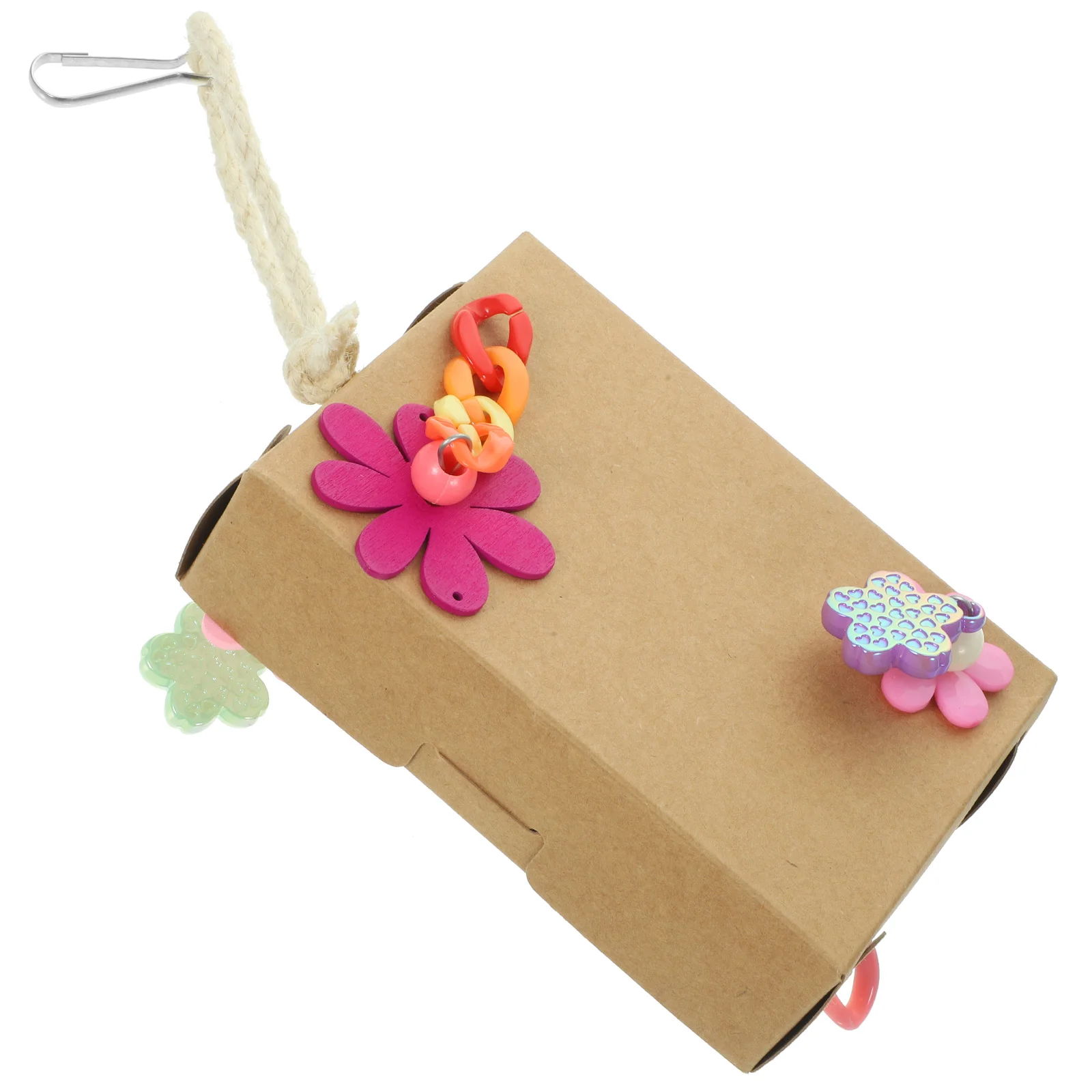 

Bird Colorful Chewing Toy Hanging Shredding Foraging Toy Parakeet Toy Parrot Hanging Toy